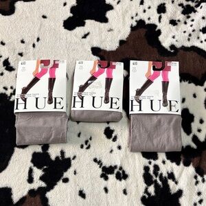 HUE Tights; Size 3; Stonewear color(Lot of 3 Pairs)